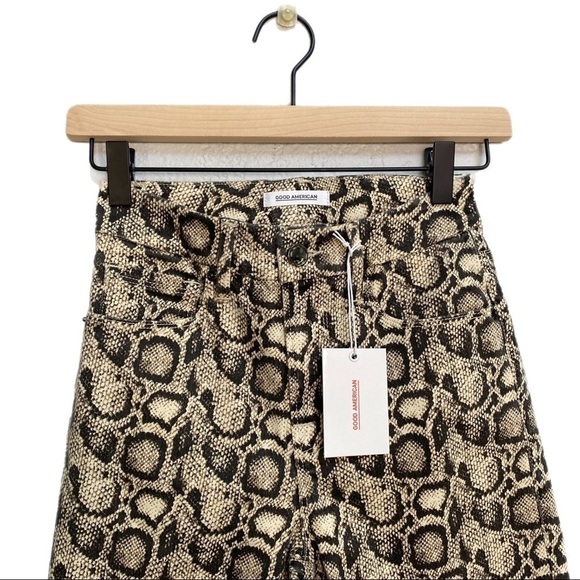 Nwt | Good American Good Legs Snake Print High Waist Skinny Jean Size 0 (25) - Picture 5 of 10